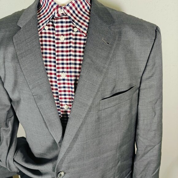 Joseph Abboud Men's Sport Coat Blazer Model 1402/4B‎ Gray Wool Zignone 100s 50L - Picture 5 of 16